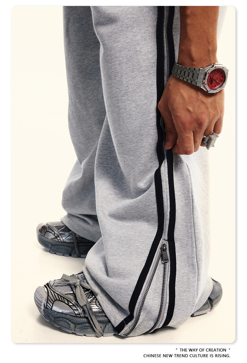 Men's Side-Stripe Track Pants | Premium Loose-Fit Series