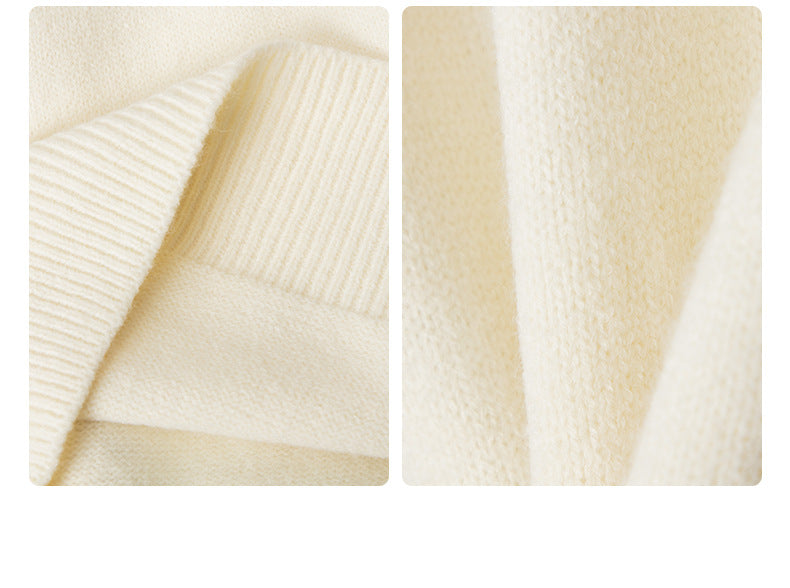 Close-up fabric texture details showing ribbed trim and knit material