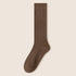 Single dark brown knee-high sock displayed against neutral background