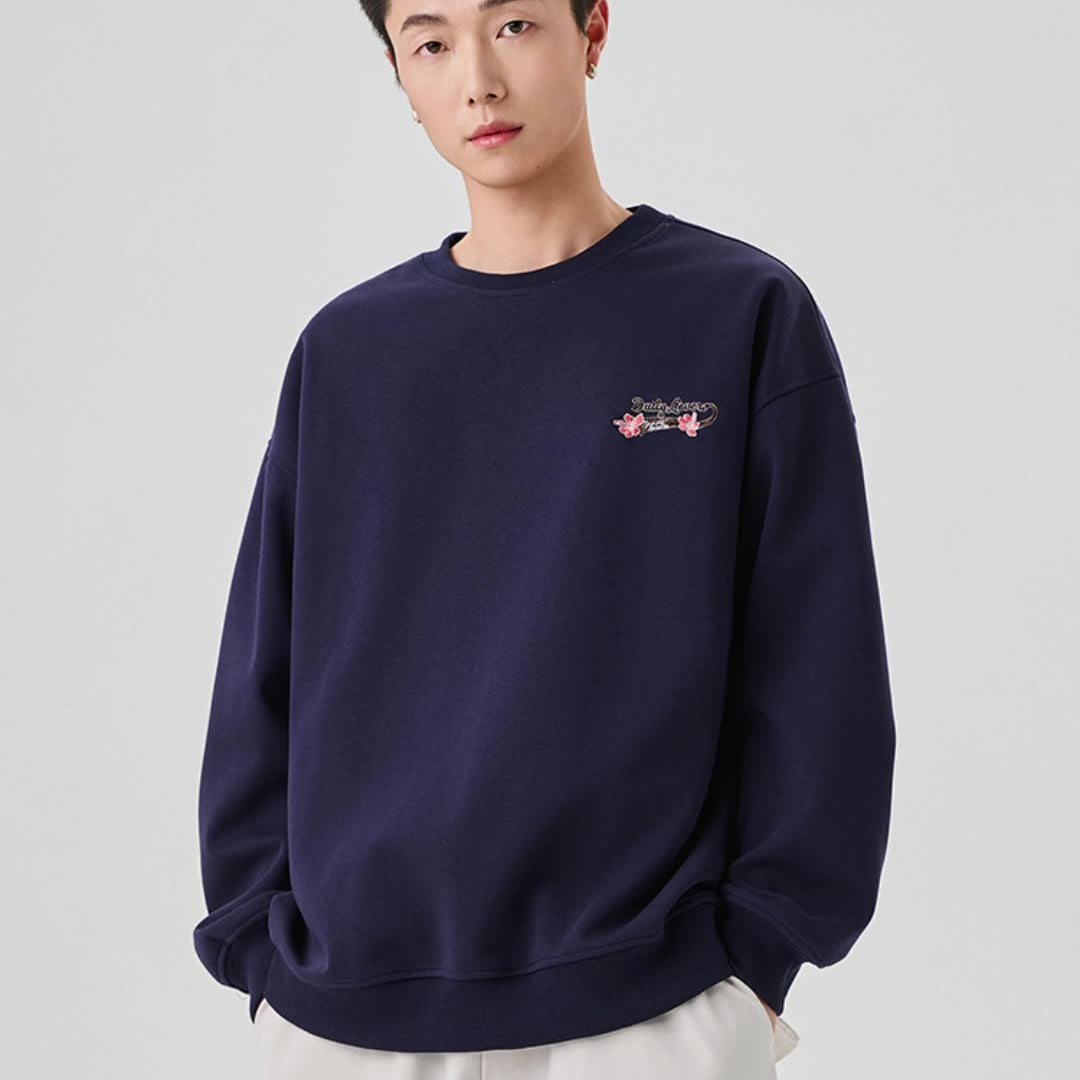Mini Floral Logo Cotton Blend Sweatshirt