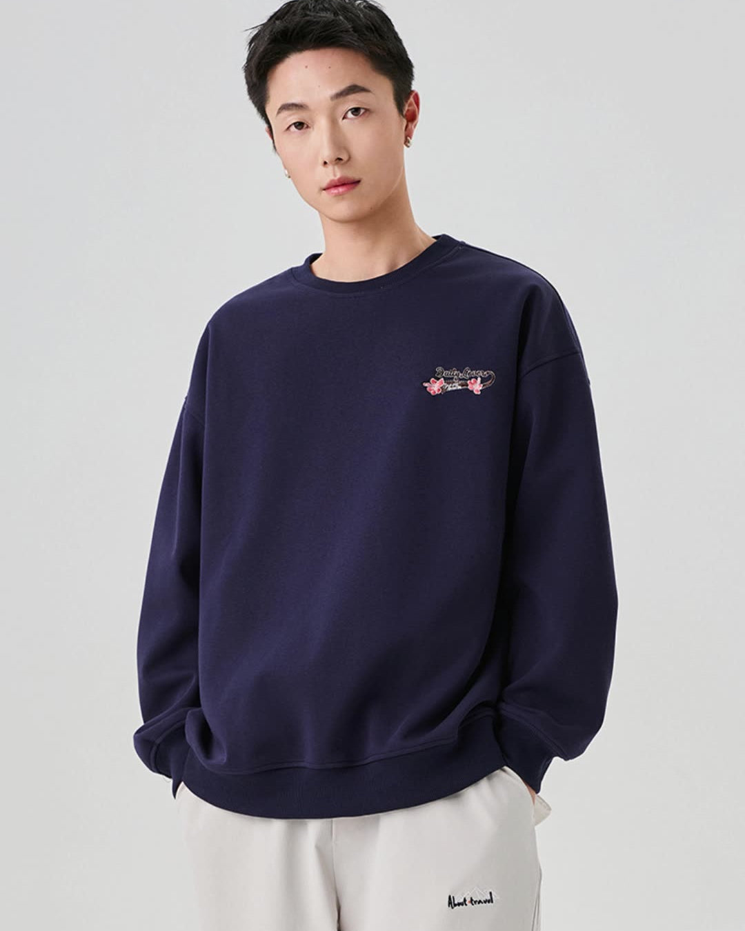 Mini Floral Logo Cotton Blend Sweatshirt