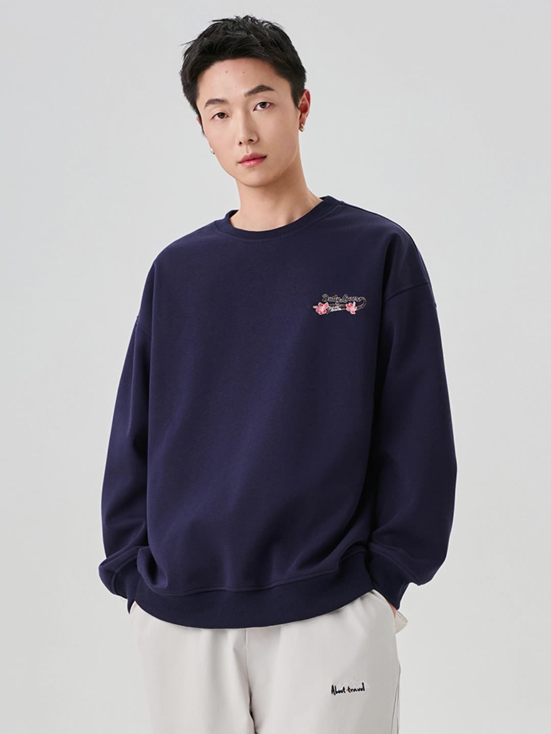 Mini Floral Logo Cotton Blend Sweatshirt