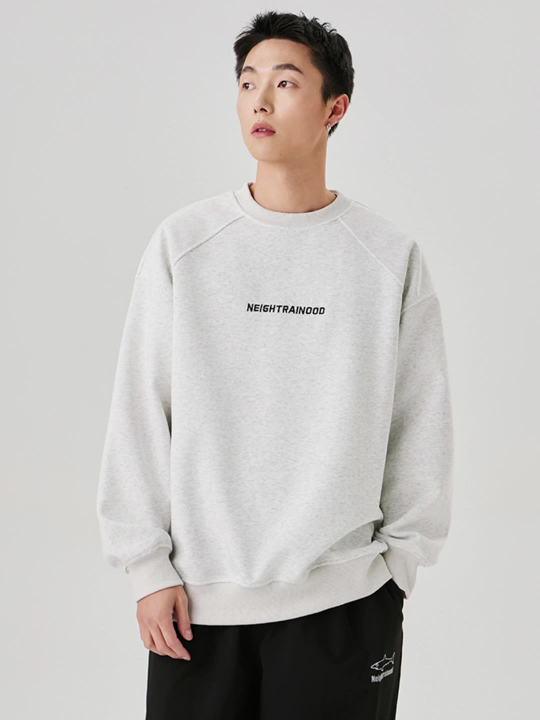 Neon Wave Logo Cotton Blend Sweatshirt