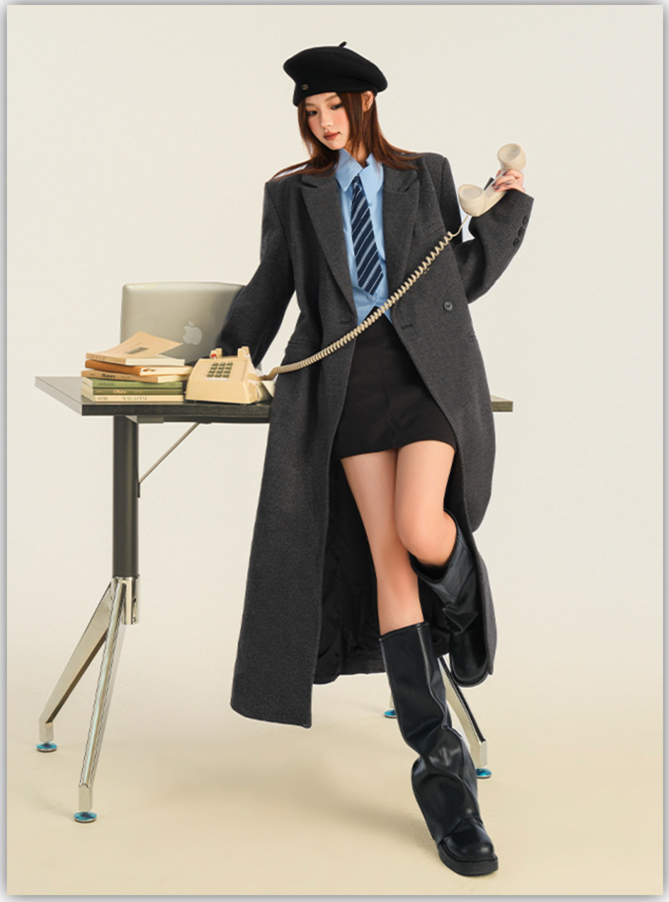 Oversized Longline Single-Button Coat