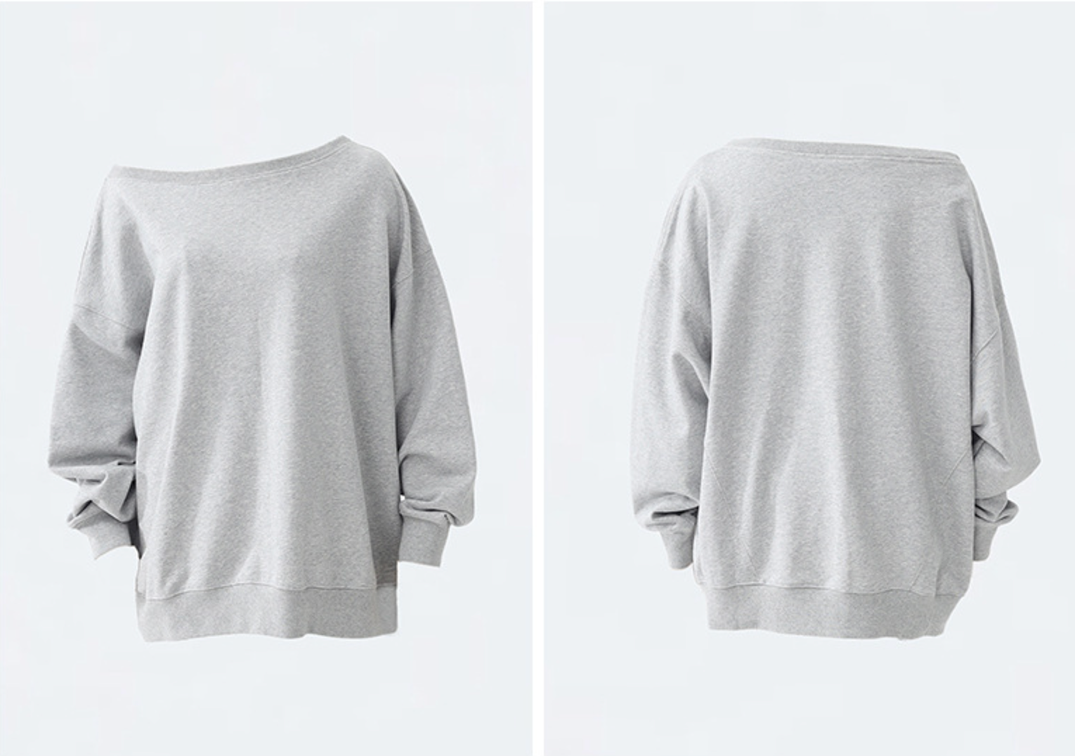 Oversized Off-Shoulder Sweatshirt with Relaxed Fit