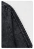 Stitching detail of black sweatshirt sleeve showing multiple parallel seams