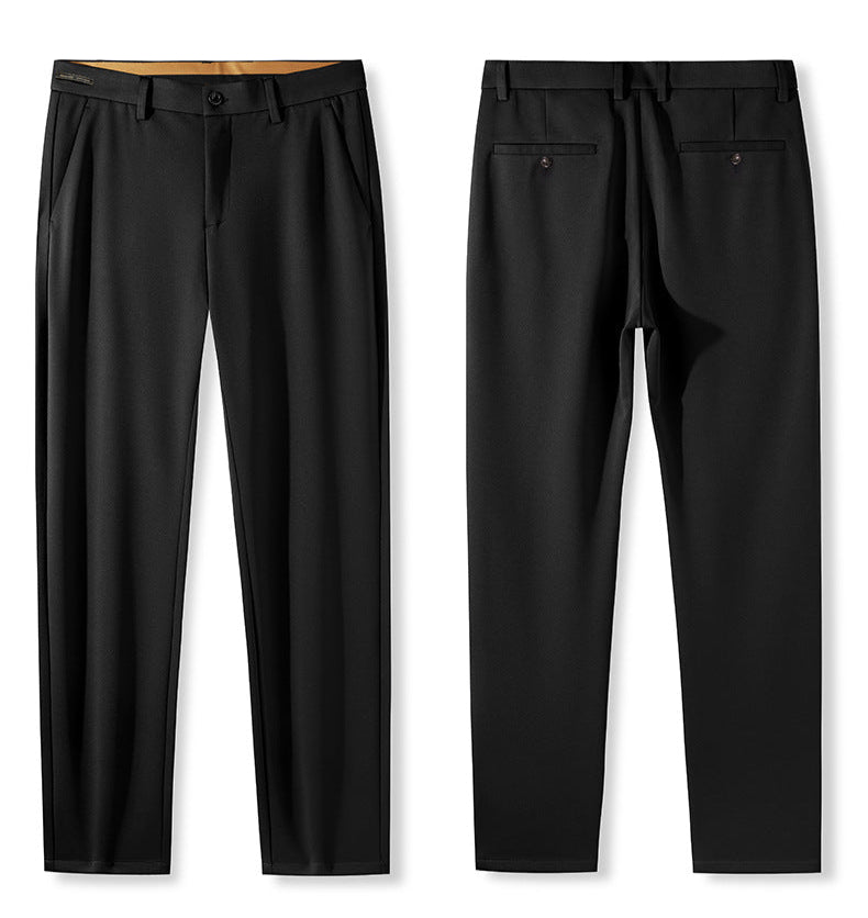 Men's Luxury Fleece-Lined Wool Pants | Winter Thermal Business Trousers