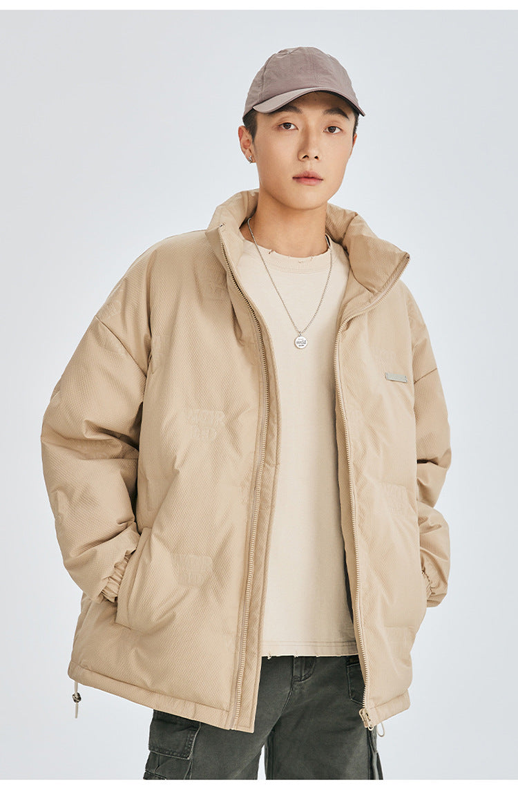Minimal Stand Collar Down Puffer Jacket