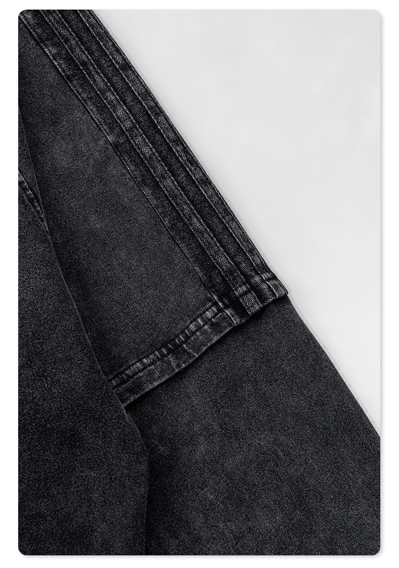 Close-up of sleeve construction showing seam and paneling details