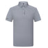 Light gray men's polo shirt with clean design, featuring short sleeves and vertical G.N.R. FASHION branding on placket