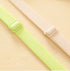 Light green seamless bra with integrated molded cups for stability.