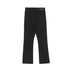 Rear view of black flared jeans showing back pockets and IIXX JEANS brand patch on waistband against white background
