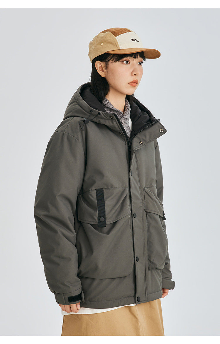 Patch Badge Down Puffer Coat
