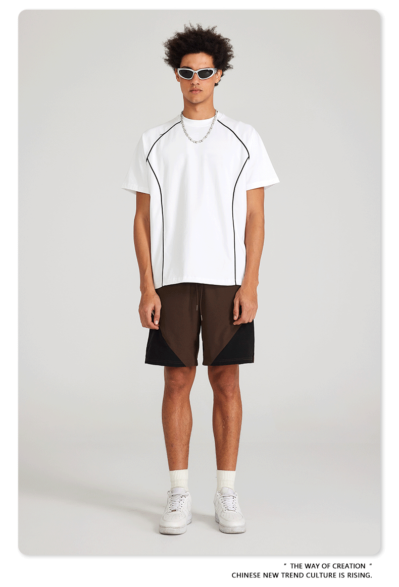 Men's Retro Sport Shorts | Geometric Color Block Series