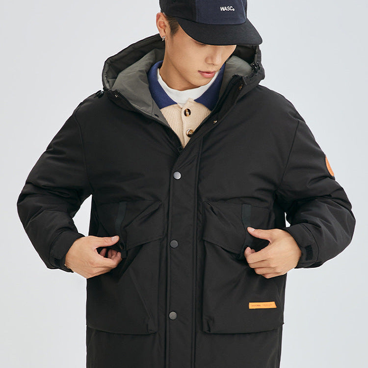 Patch Badge Down Puffer Coat