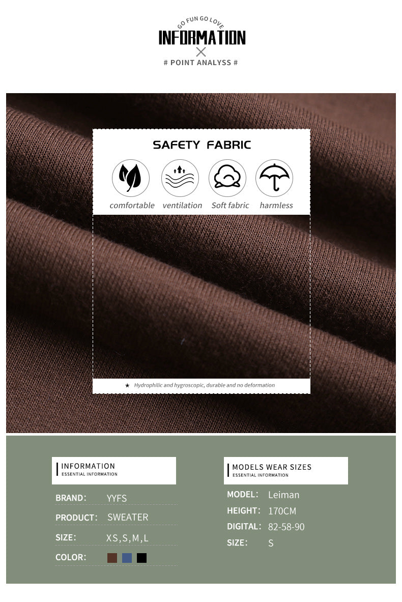 Fabric safety certification tag with comfort, ventilation, soft fabric icons