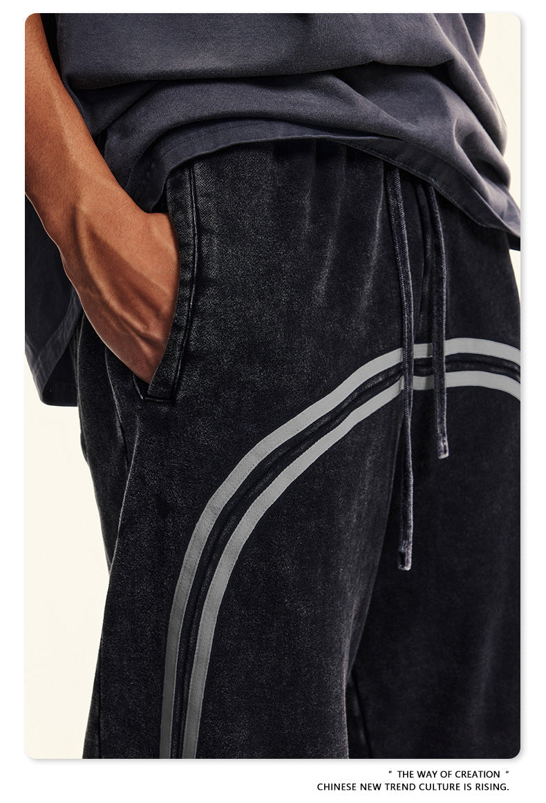 Men's Side-Stripe Track Pants | Premium Loose-Fit Series