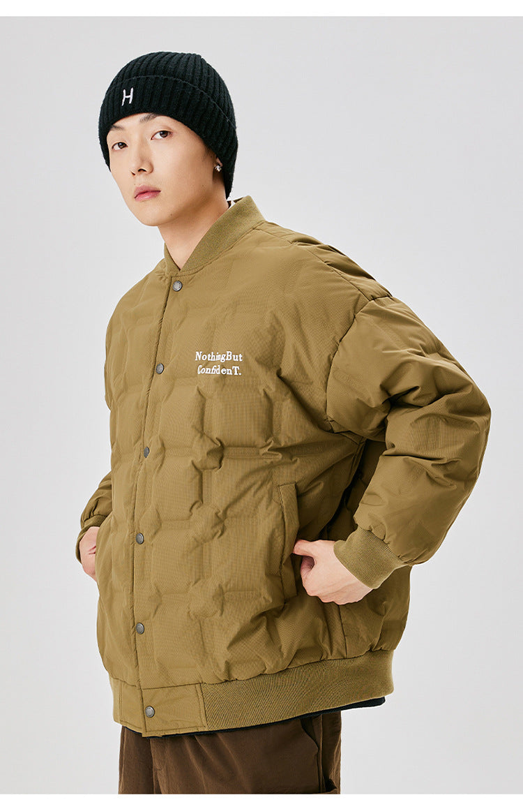 Chaqueta bomber acolchada de plumón estilo universitario