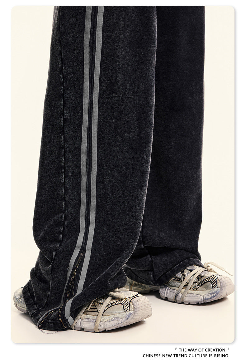 Men's Side-Stripe Track Pants | Premium Loose-Fit Series