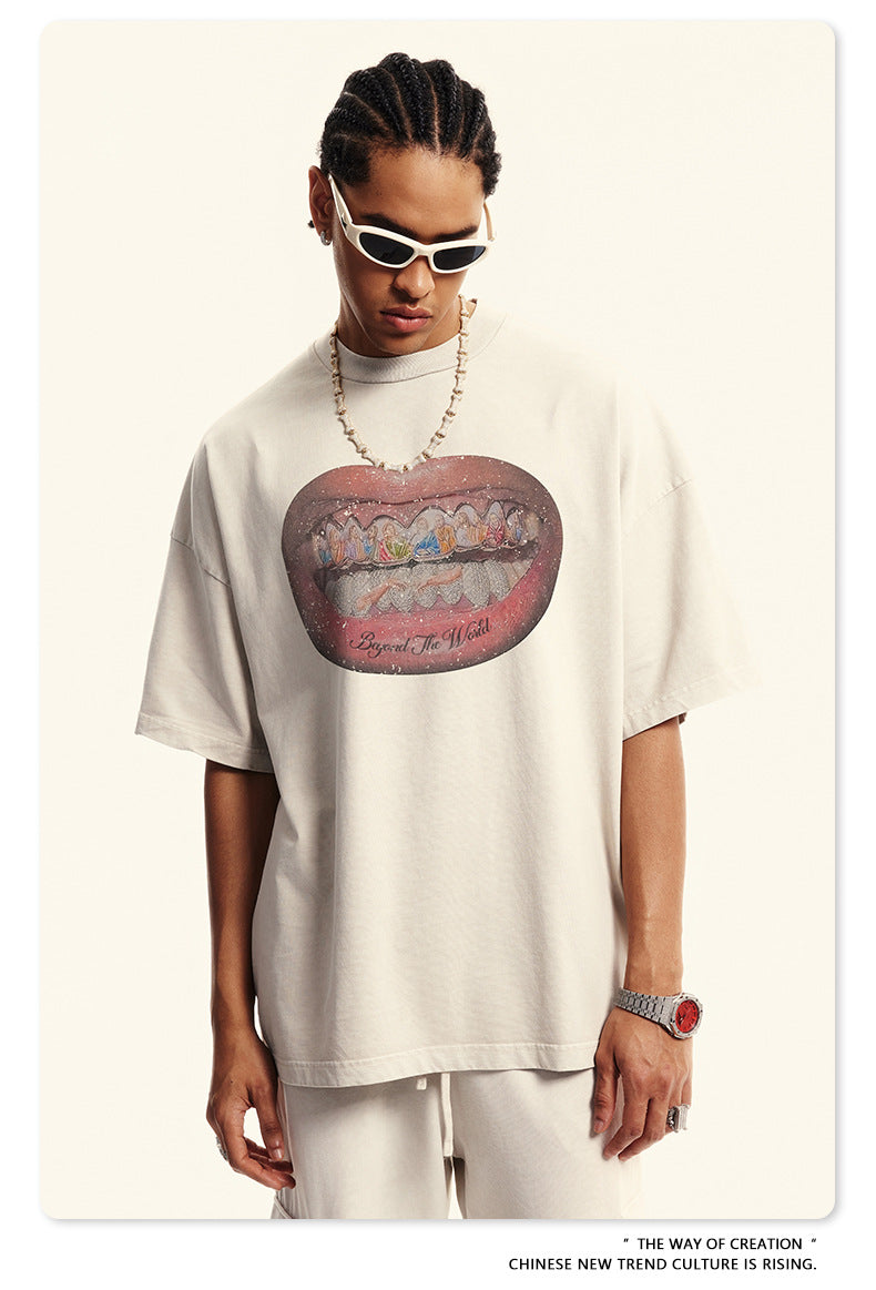 Beyond the World Graphic Tee | Men’s Oversized Artistic Streetwear T-Shirt