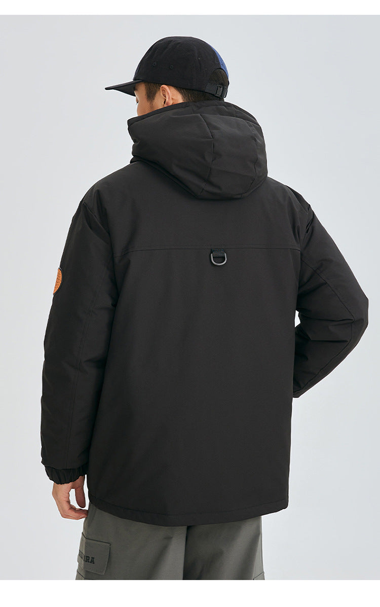 Patch Badge Down Puffer Coat