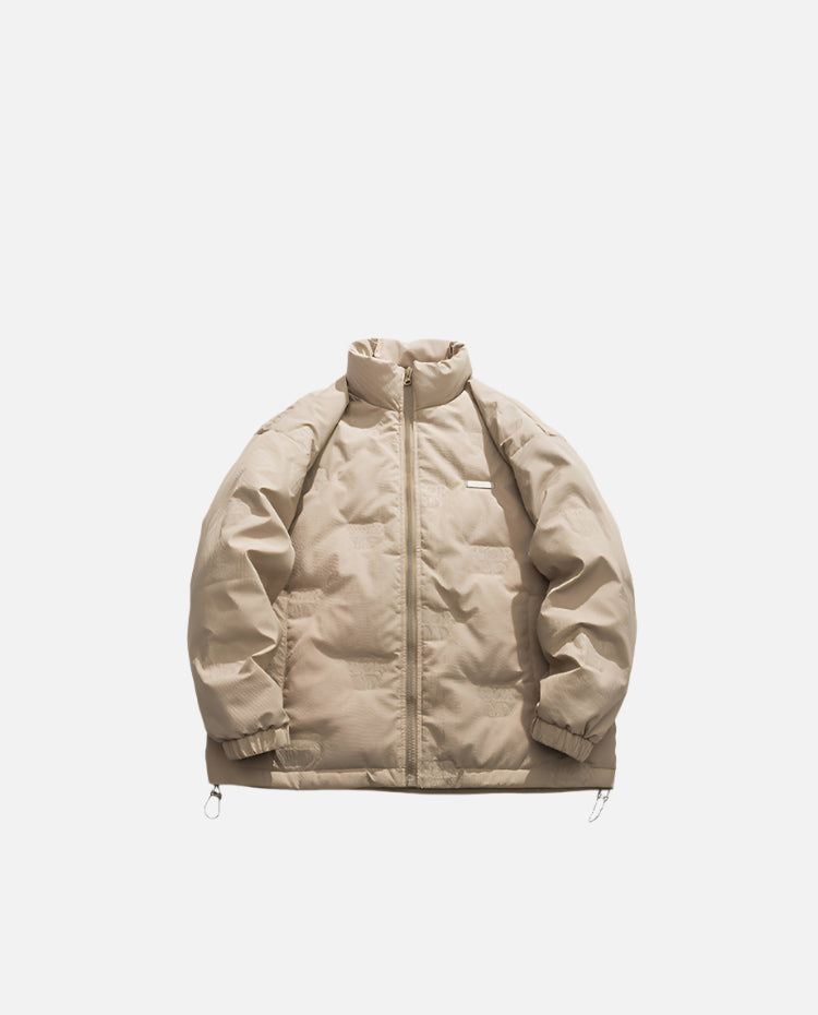 Minimal Stand Collar Down Puffer Jacket