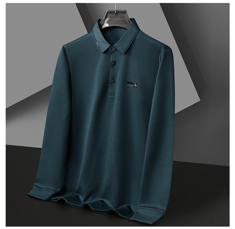 Men's Long Sleeve Performance Polo | Classic Minimal Design