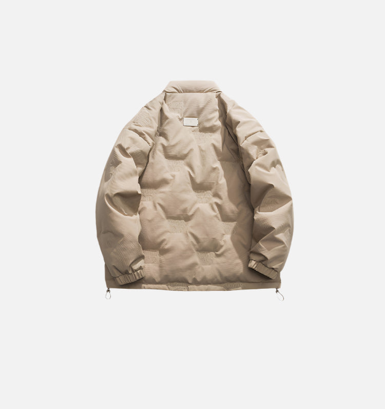 Minimal Stand Collar Down Puffer Jacket