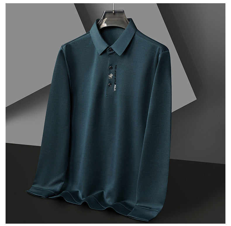 Men's Long Sleeve Performance Polo | Vertical Stitch Detail