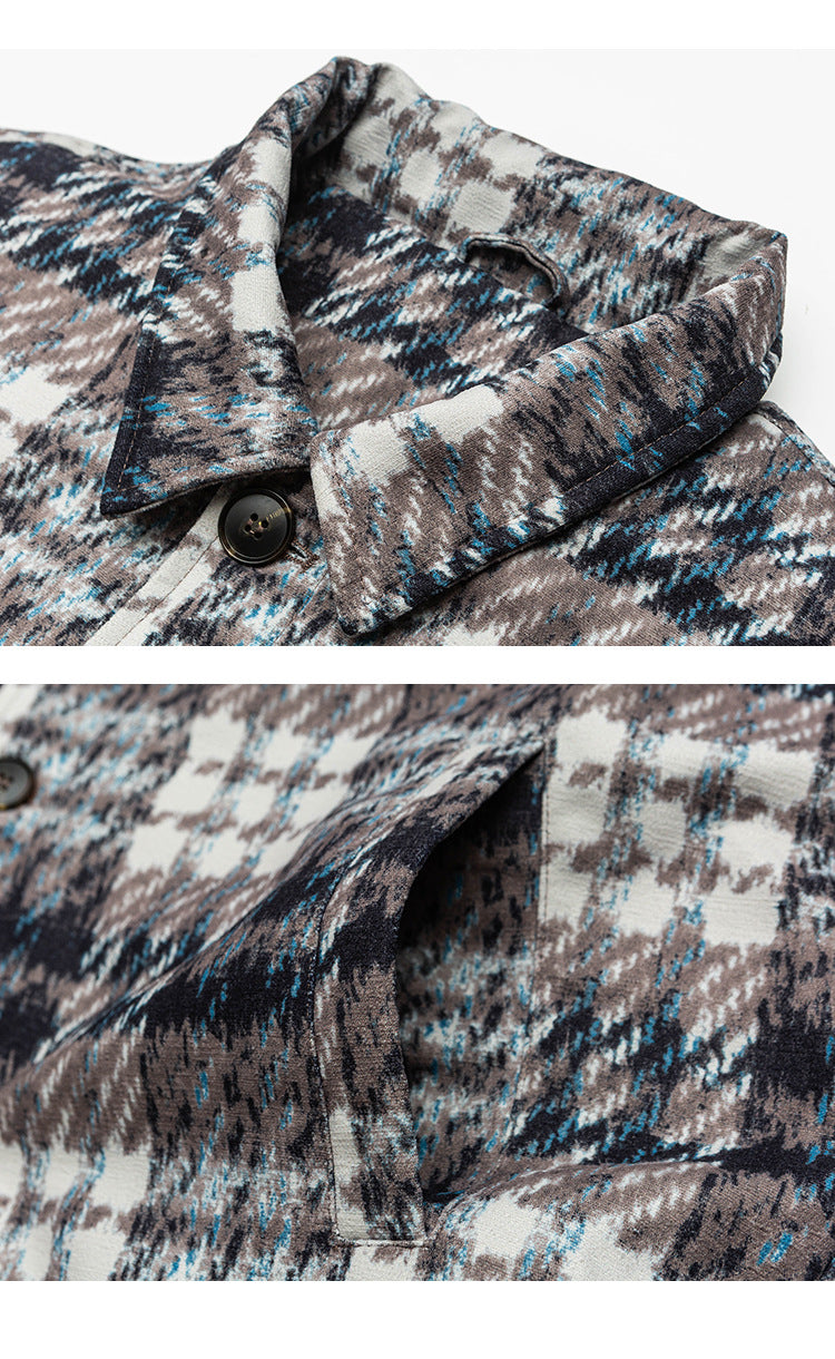 Plaid Down Puffer Shirt Jacket