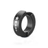 Black huggie earrings with five silver stars, celestial jewelry design, stainless steel hinged hoops