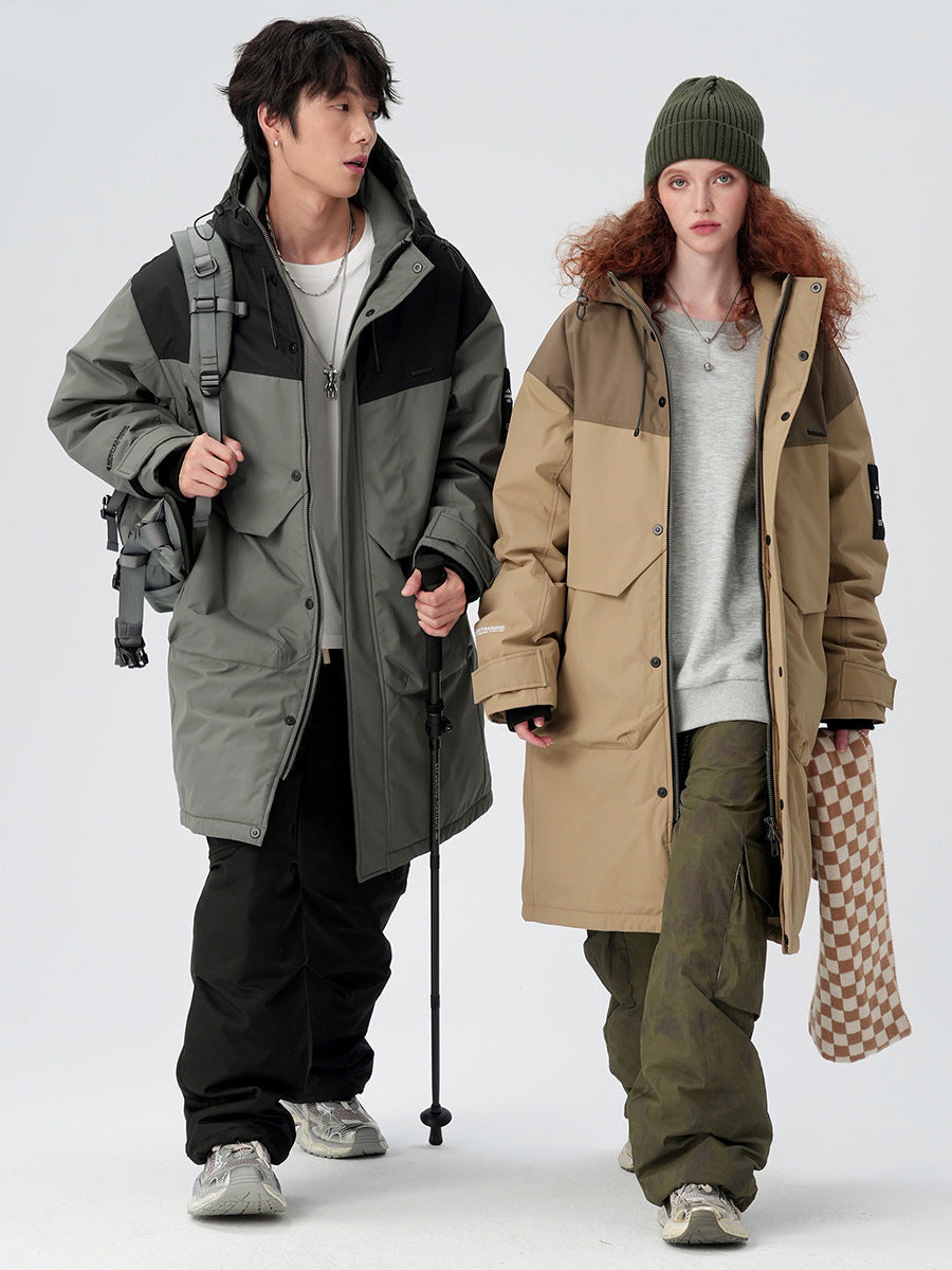 Technical Color Block Long Parka – ZINNTRA