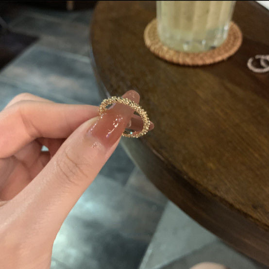Minimalist Geometric Textured Ring Set