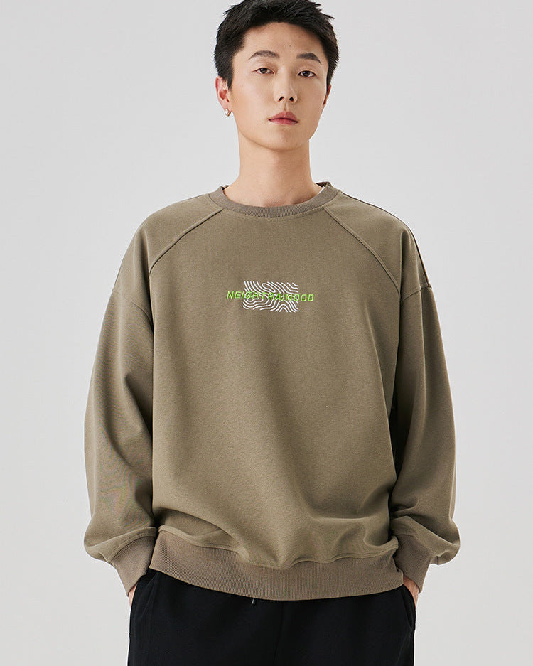 Neon Wave Logo Cotton Blend Sweatshirt