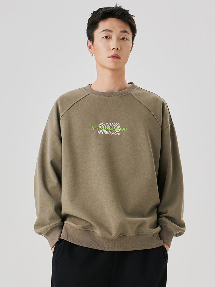 Neon Wave Logo Cotton Blend Sweatshirt