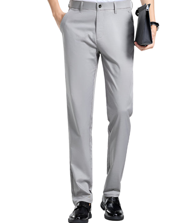Men's Natural Mulberry Silk Tailored Pants | Luxurious Wrinkle-Free Trousers