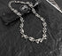 Silver chain necklace with Lightning Bolt pattern
