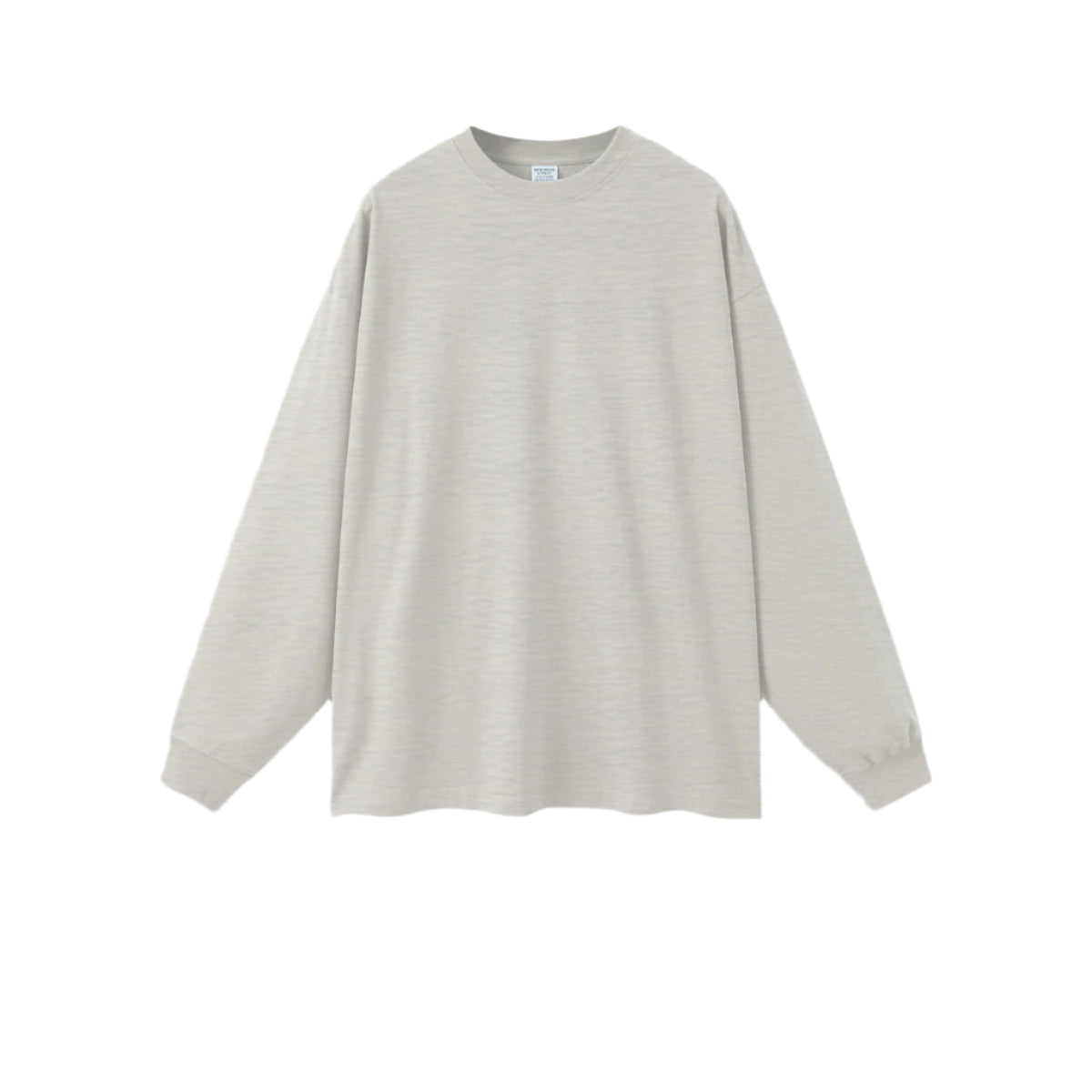 Quill Gray oversized sweatshirt with crew neck on plain background