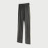 Black wide-leg pants with white side stripe and drawstring
