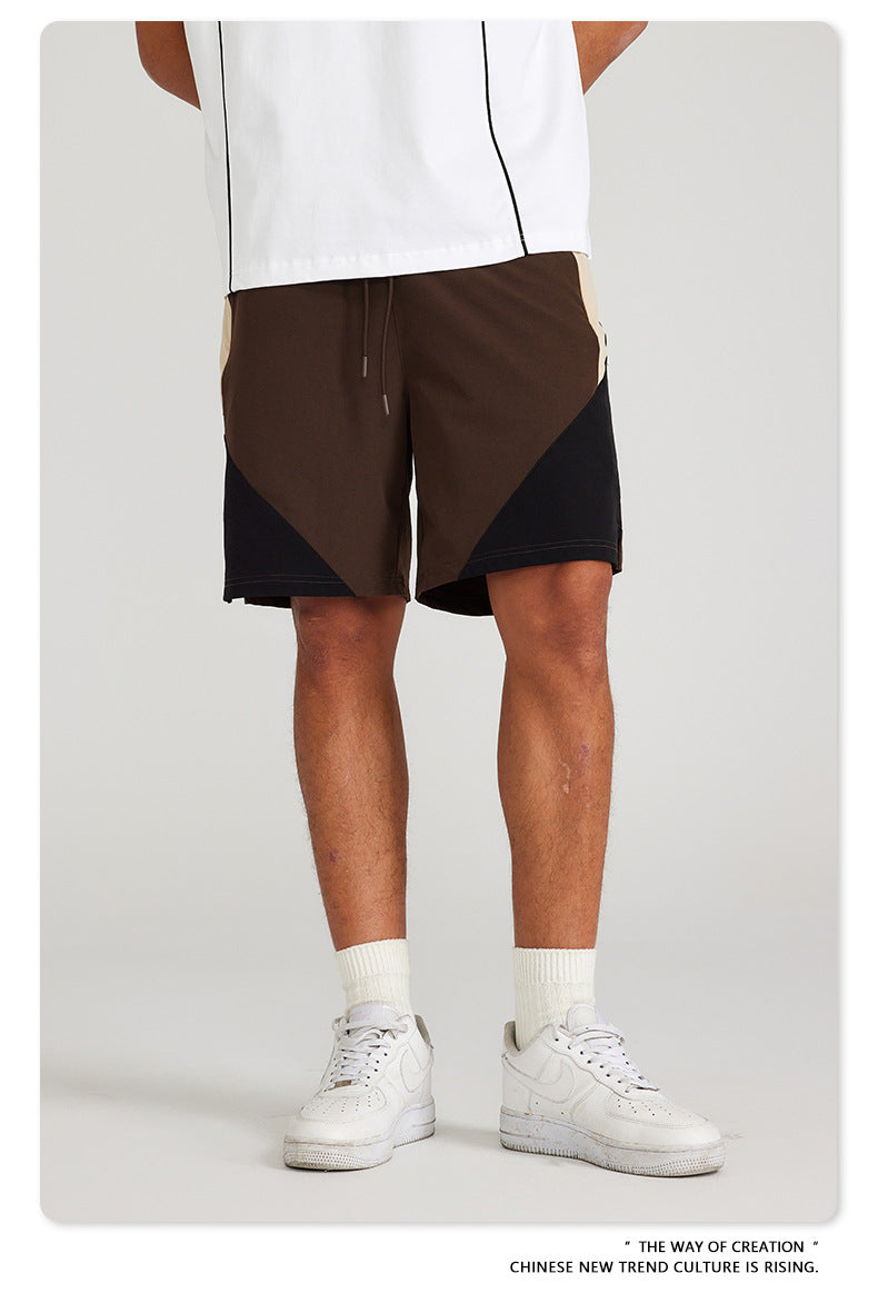Men's Retro Sport Shorts | Geometric Color Block Series