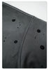 Close-up of seam construction showing splatter detail across panels