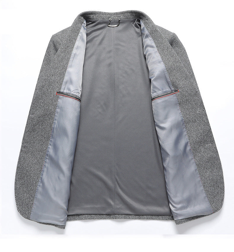Men's Wool-Blend Blazer | Wrinkle-Free Business Casual Suit Jacket