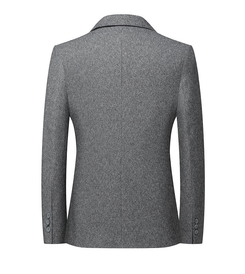Men's Wool-Blend Blazer | Wrinkle-Free Business Casual Suit Jacket