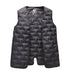 Black quilted down vest, detached from the coat