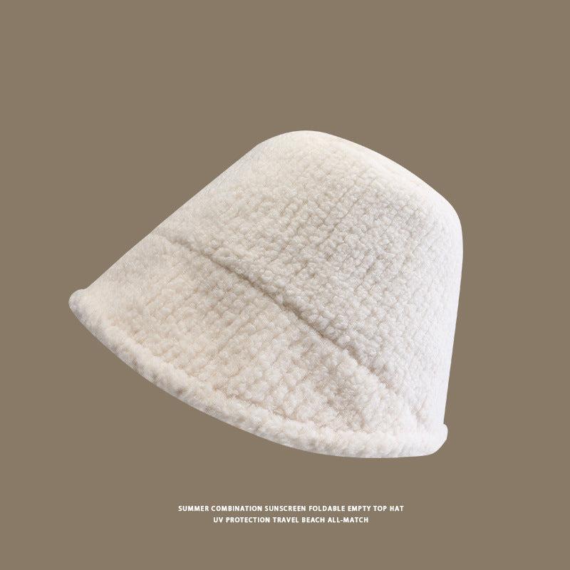 Starry Embroidered Sherpa Bucket Hat - Cozy Winter Glam  display picture 2