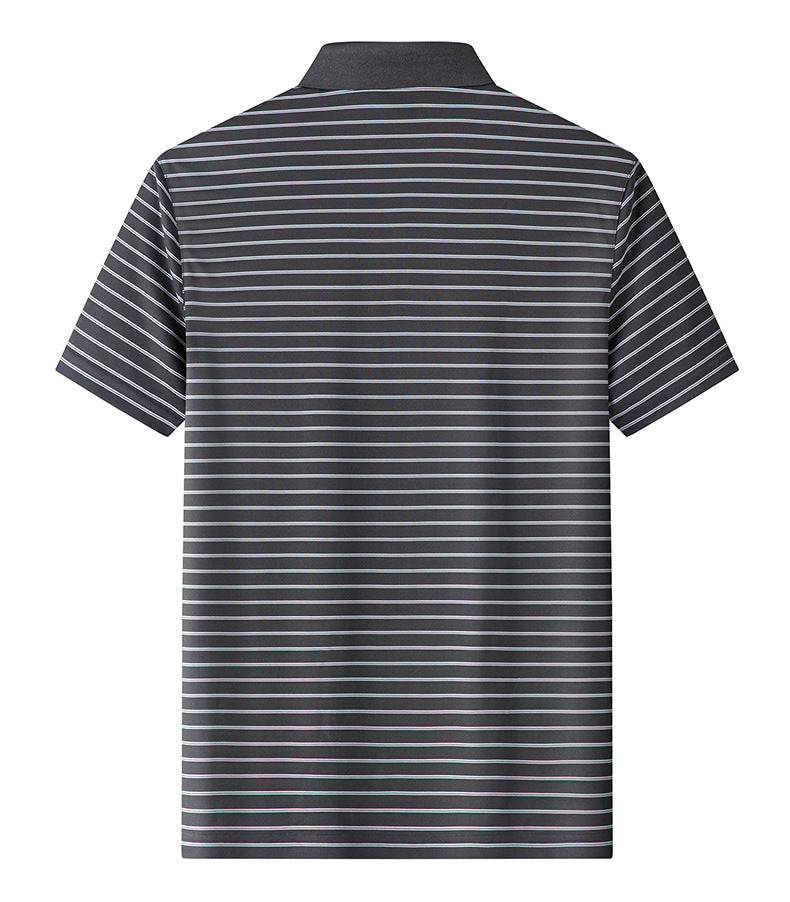 Men's Striped Polo Shirt | Modal Cooling Summer Shirt