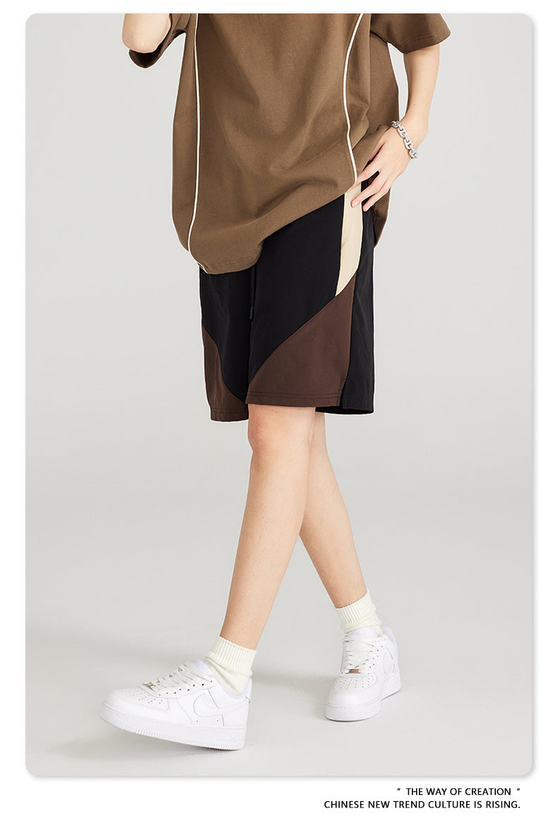 Men's Retro Sport Shorts | Geometric Color Block Series