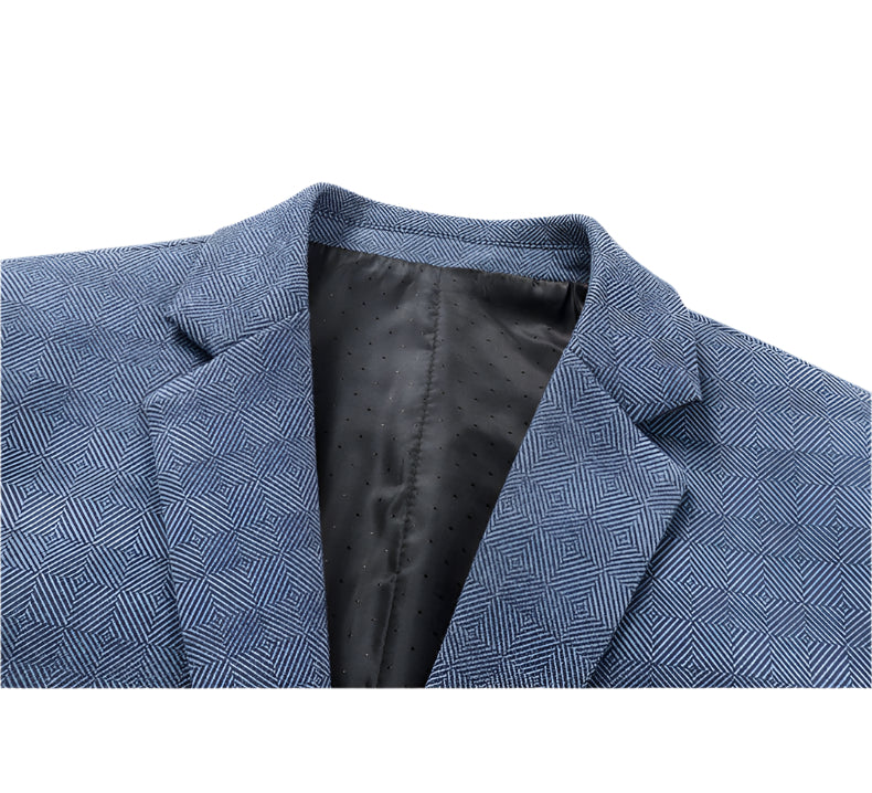 Men's Wool-Blend Fitted Blazer | Spring/Autumn Business Jacket