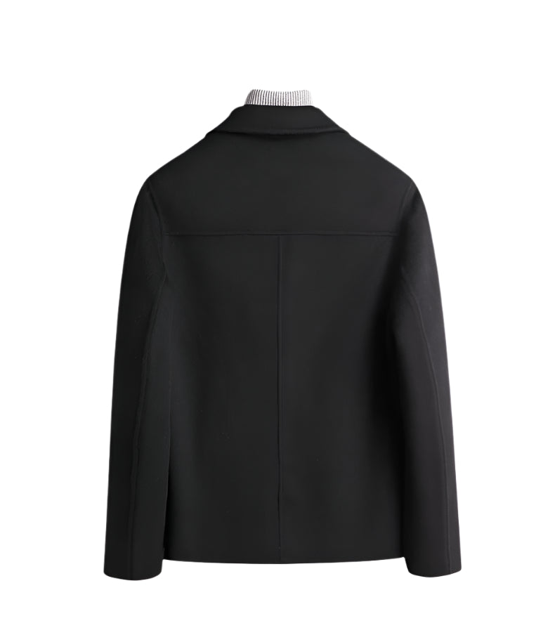 Chaqueta corta de lana moderna para hombre | Prenda básica informal para el invierno