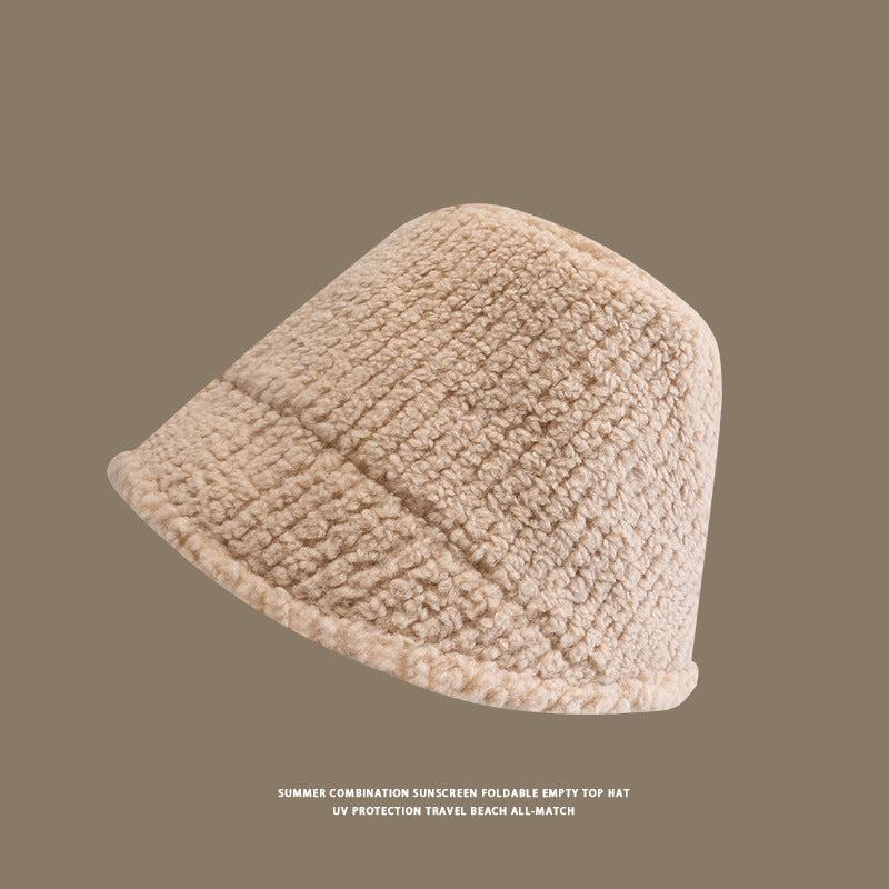 Cream Sherpa Bucket Hat with Star Logo Starry Embroidered Sherpa Bucket Hat - Cozy Winter Glam  main image 4
